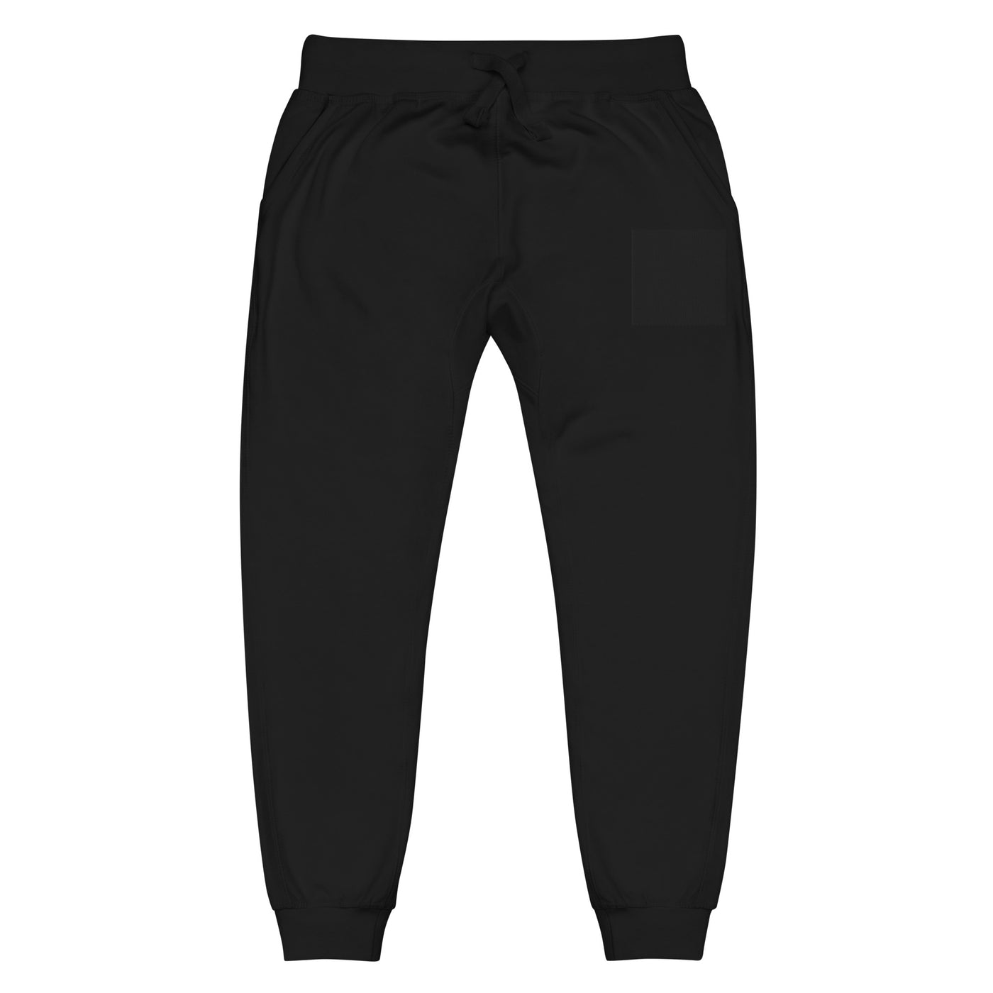 Black Unisex Fleece Sweatpants Cozy Everyday Wear
