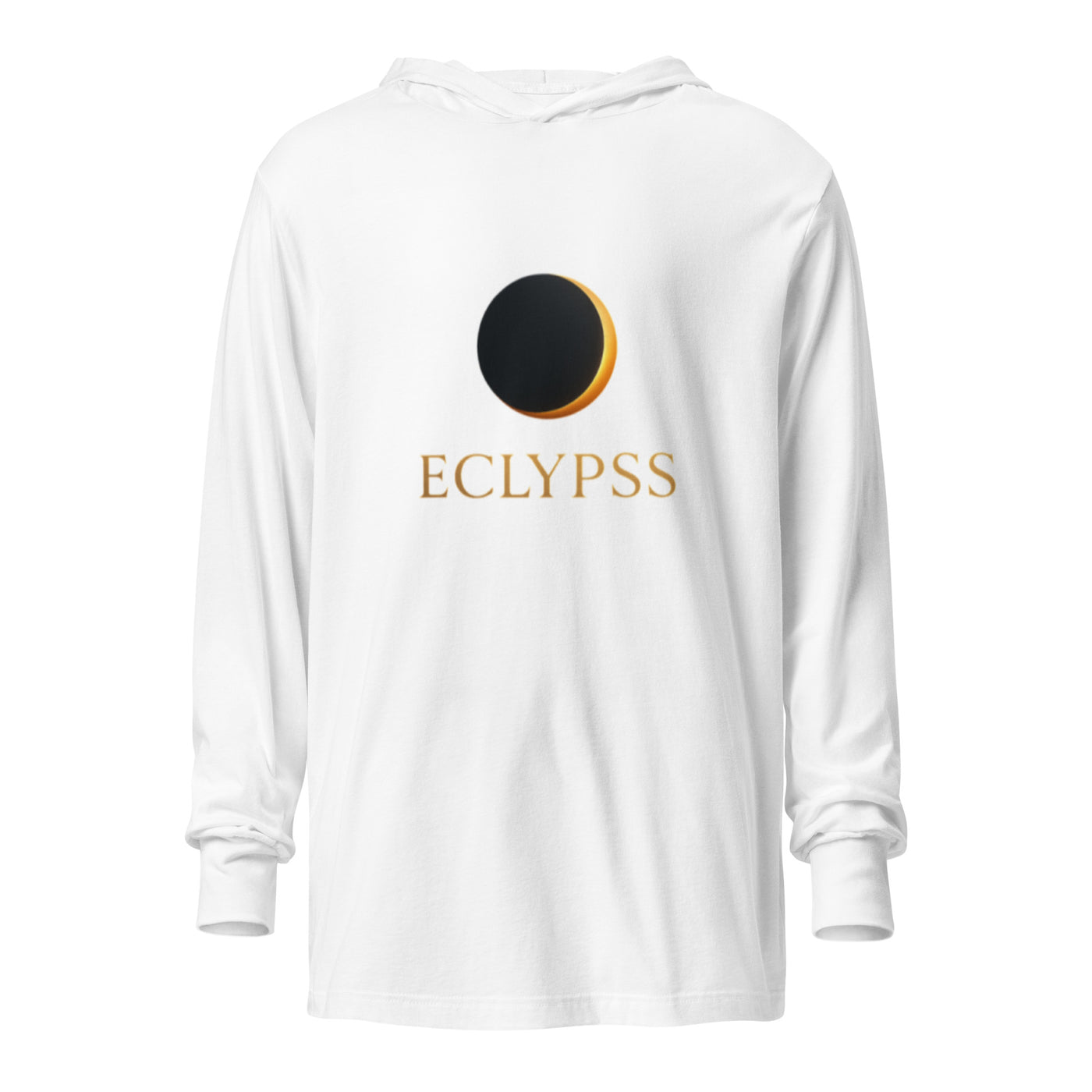 White Hooded Long Sleeve Tee Everyday Casual Wear