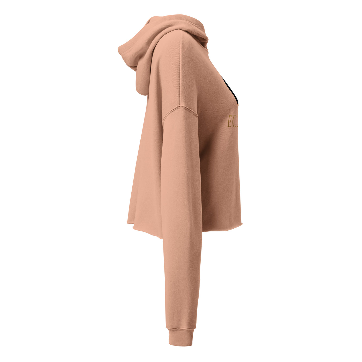 Crop Hoodie in White Minimalist Casual Look
